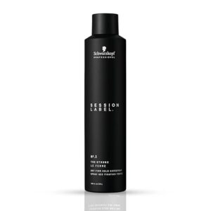 Schwarzkopf Professional Session Label Strong Hold Hair Spray for Men Women | Long-Lasting,