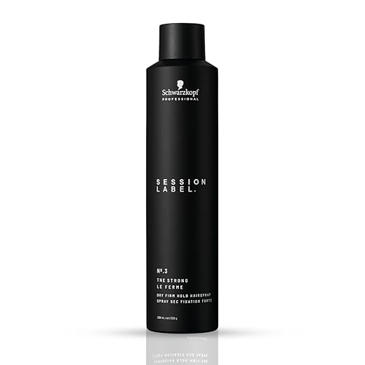 Schwarzkopf Professional Session Label Strong Hold Hair Spray for Men Women | Long-Lasting,