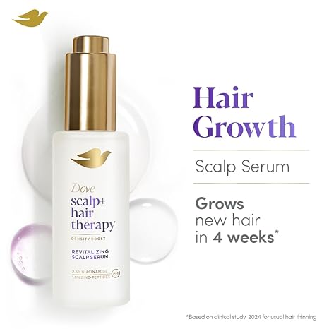 Dove Scalp + Hair Therapy Density Boost Revitalizing Scalp Serum with active ingredients 2.5% Niacinamide and 1.5% Zinc-peptides for visibly denser hair growth - Image 2